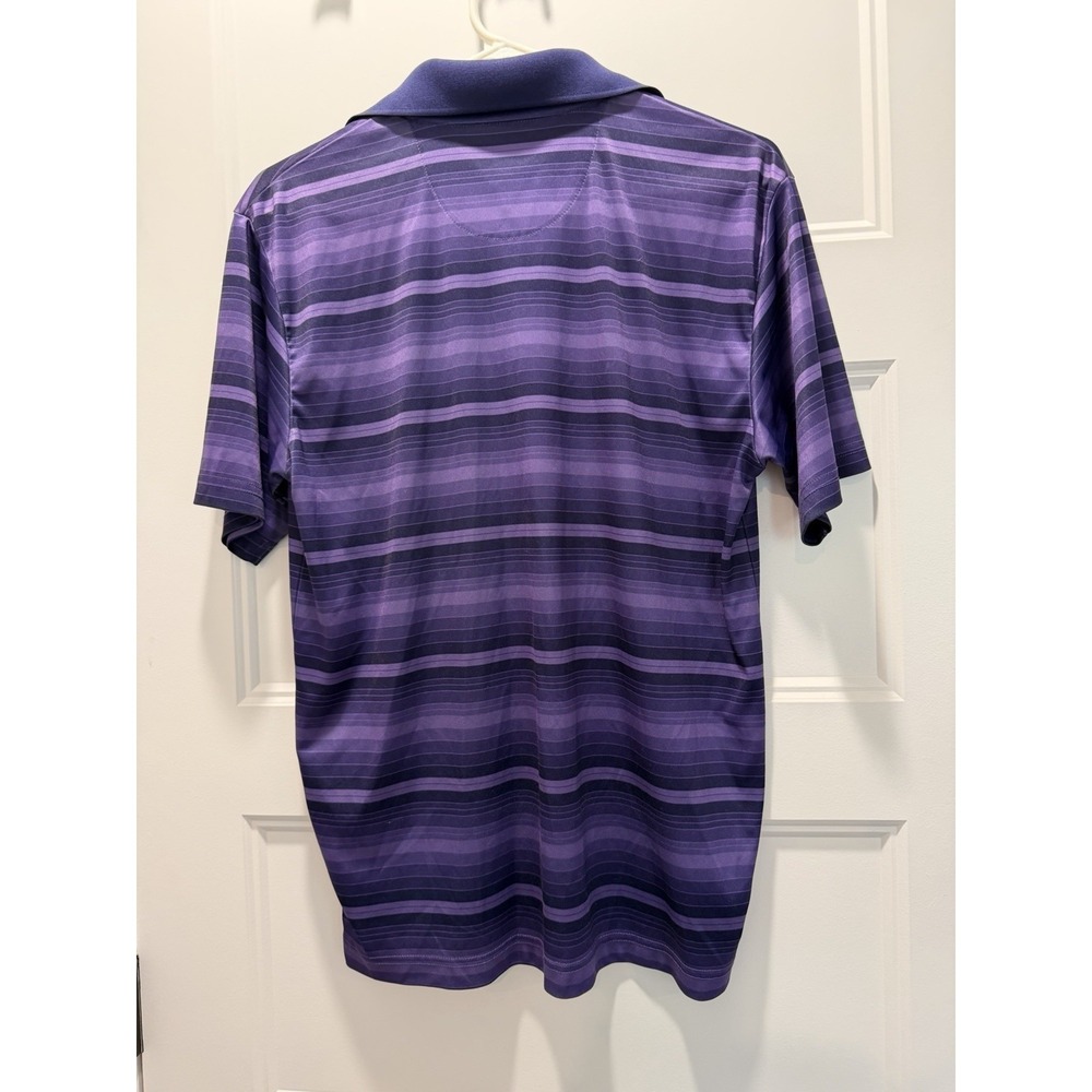 Ben Hogan Shirt Men's M Purple Striped Performance Golf Polo - Picture 3 of 3